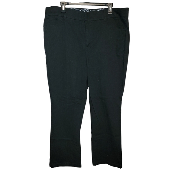 Gloria Vanderbilt size 18W black pants. Work pants Plus size cotton spandex - Picture 1 of 5